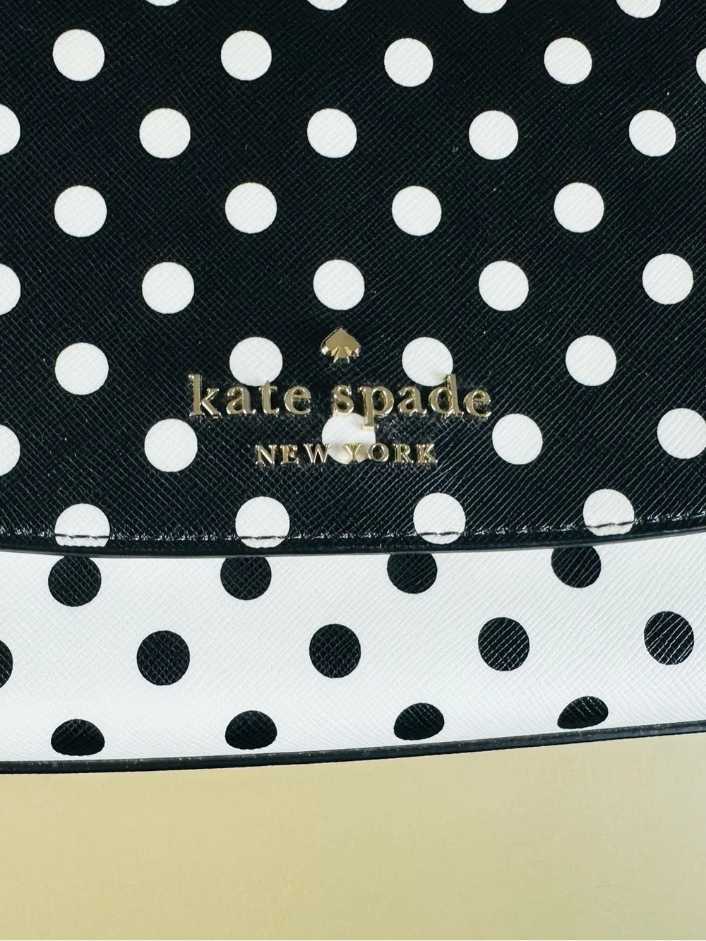 kate spade Black & White Polka Dot Chain Shoulder Bag